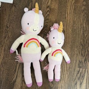 Cuddle and Kind Unicorns large and small - set of two.